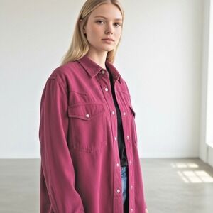 Isabel Marant Etoile Taniami Pearlsnap Shirt Jacket sz 34 Boxey Boy Mens Look